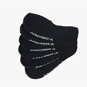 Converse Flat Knit Ultra Low 3-PK Socks- Black